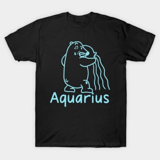 Aquarius Bear Cute 2 T-Shirt